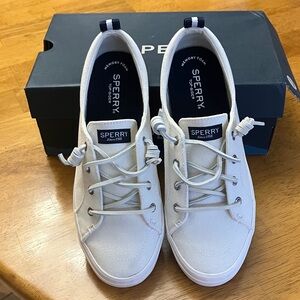 Sperry White Crest Vibe Linen Sneaker